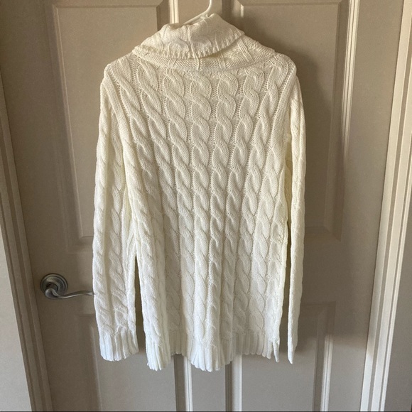 Cream Cable Knit Cowl Neck Tunic - Picture 2 of 2